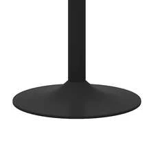 Minimalist And Modern Round Bar Table In Tempered Glass: With A Diameter Of 89 Cm And A Height Of 92 Cm, It Is The Ideal Choice To Create A Slightly Luxurious Atmosphere. - Black + Transparent + Glass + Metal + Circular - View 3