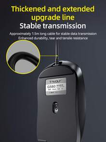 G580 有线游戏鼠标，带防滑垫，简约设计，高端质感 - 查看 7