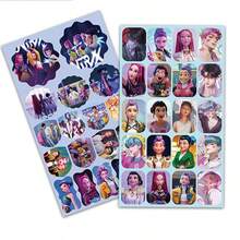 12pcs K-POP Girl Group & Boy Band Stickers, DIY Waterproof Decals For Notebook, Water Bottle, Random Styles - Multicolor - View 3