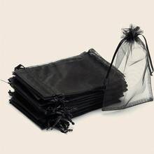 10pcs Gift Candy Packaging Mesh Bag Drawstring Organza Bundle Pocket Gift Jewelry Mesh Bag - 查看 2