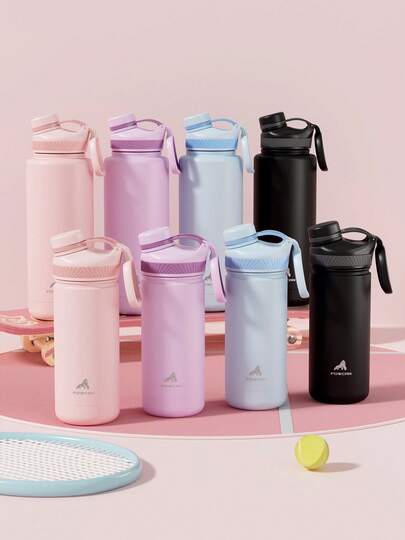 Meoky 18oz/40oz Insulated Tumbler With Spout Lid – Stainless Steel Water Bottle, Leak-Proof Double Wall Coffee Cup, Keeps Cold For 24H, Fits Car Cup Holder, Reusable Travel Mug For Sports, Gym, School, And Travel