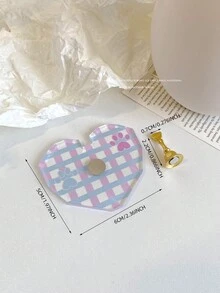 美甲装饰品，黑白豹纹、猫爪、心形、椭圆形底座美甲树脂贴片套装，配金色小金属合金甲片，韩式美甲配件，美甲装饰展示工具及道具 - 彩色 - 查看 9