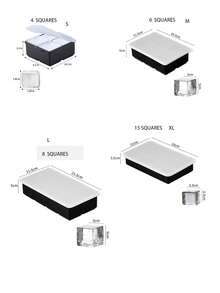 1 khay làm đá vuông dung tích lớn, khuôn làm đá cho 4/6/8/15 viên đá. - Nhiều màu - Xem 10