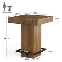 Tribesigns Bar Tables - Brown - View 2