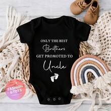 Baby Bodysuit Uncle Promotion Print Pure Cotton Non-Irritating Snap Closure Breathable Stretchy Cute Print Perfect For Gifting & Everyday - trắng - Xem 8