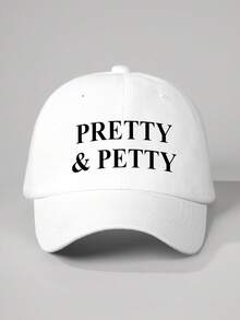 1pc Printed "PRETTY" Washed Baseball Cap, Adjustable Outdoor Sun Protection Casual Hat Suitable For Spring/Autumn Travel, Beach, Y2K Style For Youth - Baseball Cap - View 27