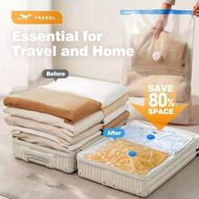 1/5/9/10 Pcs Jumbo Vacuum Storage Bags Set, Including 1 Manual Pump. These Bags Are Designed To Save Space, Provide Airtight Compression, And Protect Against Dust And Moisture - Multicolor - View 4