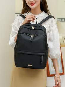 Waterproof Large Capacity Backpack, Fashionable & Versatile - Black - View 2