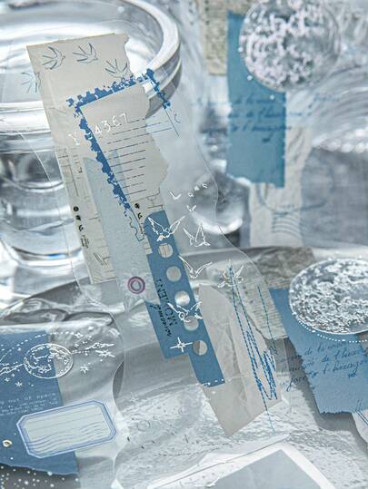 MOCARD 5pcs/Pack Metallic Embossed Minimalist Stickers, Vintage Creative Aesthetic Sticker Decals, DIY Scrapbooking Craft Materials, Holiday Gift, Personalized Stationery Supplies