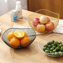 Modern Minimalist Fruit Plate/Basket, Living Room Snack Tray, Coffee Table European Style Fruit Plate - Black - View 9