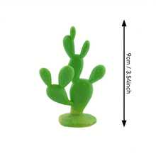 2 piezas Cactus y plantas de simulación realista, decoración creativa para acuario, adorno de paisaje en miniatura - Verde - Ver 3