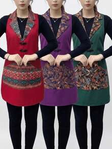 1pc Japanese Izakaya Style Apron For Women, Waitress Apron With Floral Collar Design, Suitable For Restaurants, Parties, Picnics, Hotels, Home Baking Enthusiasts, Perfect Gift For Mom And Wife On New Year, Valentine's Day, Mother's Day And Other Holidays - Art Apron - View 10