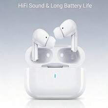 2026 New Bluetooth Wireless Earbuds, 5.3 Bluetooth Headphones For Apple Earbuds Wireless, ENC Noise Cancelling Hrs Playback In Ear  HiFi Bass White - View 2