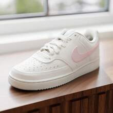 Nike 女士 COURT VISION 休闲运动鞋 - 白粉紅色 - 查看 3