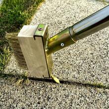 1pc/2pcs Long Handle Cleaning Brush, Suitable For Patio, Tile And Driveway Cleaning - Patio Cleaning Tool With Angled Steel Wire Bristles To Remove Weeds And Moss Buildup - Multicolor - View 2
