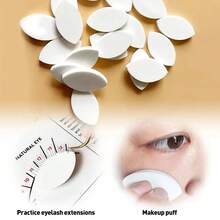 20 PCS Soft Sponge False Eyelash Pads - Beginner Eyelash Pad - Eyelashes Can Be Reused - Makeup Puff Training Tool For Eyelash Extension - Multicolor - View 6