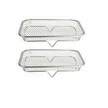 2/3 Tier Stainless Steel Air Fryer Accessories Set - Stackable, Suitable For Home Baking, Frying, Grilling - Space Saving Deep Fryer Attachments - Air Fryer Grill Rack - View 7