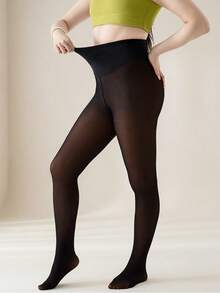 1 Pair Women's Seamless High Waist Leggings, Unrestricted Design, Transparent & Soft Leg Shaping, Suitable For Spring/Summer Casual & Homewear - Multicolor - View 4