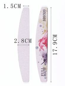10/20 指甲锉，320目双面可重复使用条纹砂纸，可水洗，专业美甲产品，指甲油打磨条，适用于亚克力指甲、美甲艺术、DIY 和美甲沙龙美甲工具 - 彩色 - 查看 3