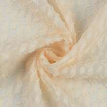 1 Peça de Tecido Jacquard Geométrico Xadrez em Chiffon na Cor Pêssego. Textura Suave e Transparente. Adequado para uso como Vestido ou Materiais de Roupa Formal. Perfeito para fazer Toalhas de Mesa, Cortinas de Janela e Outras Decorações de Interior. Tecido para Costura DIY. - tecido de cor sólida - Visão 11