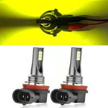 2个H9/H11 LED汽车雾灯灯泡，12颗SMD灯珠，可选6000K白光、8000K冰蓝光、4300K金光，适用于汽车雾灯和日间行车灯，12V/24V - A - 查看 11