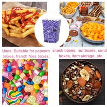 10 pezzi/20 pezzi/50 pezzi Contenitori per alimenti monouso con motivo a ragnatela blu, con vassoi per popcorn a motivo a ragnatela, scatole per popcorn a motivo a ragnatela - design a ragnatela blu e nera, con ragni bianchi, adatti per decorazioni a tema ragnatela per feste e compleanni, Ognissanti - blu - Visualizzare 7
