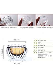 耐热玻璃南瓜形茶壶带过滤器，厚硼硅酸盐玻璃茶壶，适合家庭使用，返校 - 彩色 - 查看 3