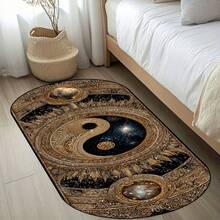 Mother's Day Limited Edition: 1pc Vintage-Style Oriental Mysterious Tai Chi Pattern Carpet, Thick Carpet, Plush Carpet, Suitable For Autumn/Winter, Decorative Carpet For Bedroom, Living Room, Outdoor, Washable - Multicolor - View 3