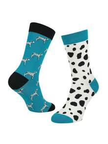 1 đôi tất họa tiết chó đốm hoạt hình unisex, thiết kế chấm bi ngộ nghĩnh, phù hợp cho mặc hàng ngày, món quà lý tưởng cho người yêu chó và thú cưng, tất thời trang thường ngày cho mọi mùa. - Nhiều màu - Xem 3