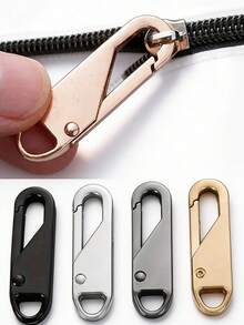 4/10/20pcs Multi-Functional Zipper Pulls Replacement - Suitable For Luggage, Jackets - Easy To Install, Zipper Heads, Zipper Accessories, Replacement, Repair, Detachable, Metal, Bags, Clothing, Backpacks, Universal, Durable - 3.81cm X 1.27cm - 4 Color Options - Multicolor - View 2