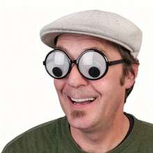 Gafas con ojos saltones de broma del Día de los Inocentes - Accesorios de broma divertidos para fiestas - Broma y vasos rodantes graciosos - Ver 2