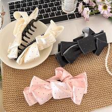 1个甜美波点褶皱发夹，高马尾固定香蕉夹，2026新款发饰，春季 - 彩色 - 查看 10