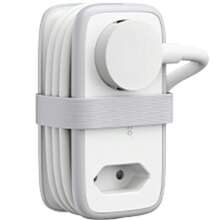 ORICO European Portable Travel Power Strip, 5-In-1, With 2 AC Outlets, 2 USB-A Ports And 1 USB-C Port, 45° Flat Plug Extension Cord, No Surge Protection, Suitable For Travel/Home/Dorm/Office - White - View 12