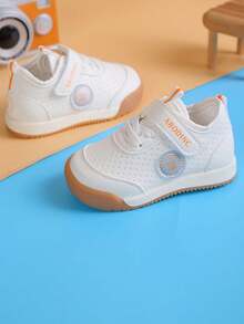 1 Đôi Giày Bé Sơ Sinh/Trẻ Nhỏ Đế Mềm Thoáng Khí Chống Trượt, Giày Thể Thao Thường Ngày Unisex Mới Năm 2026 - trái cam - Xem 2
