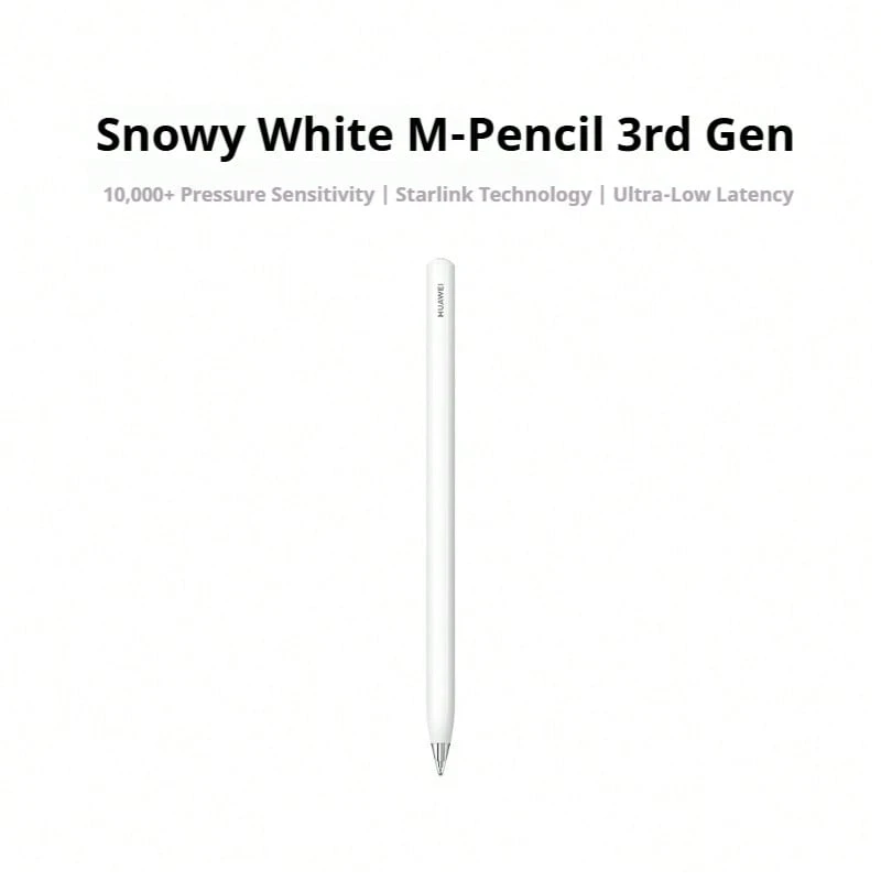 Huawei M-Pencil 3rd Generation, Snow White | Ultra-Low Latency Starry Connection | Professional Creation With Over 10,000 Levels Of Pressure Sensitivity | Magnetic Charging | Compatible With Select Huawei Tablets/Laptops | Official Genuine Product | No Charger, No Charging Cable! USB-C (Type-C) - View 1
