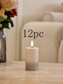 Bộ 12 đèn nến điện tử LED hình viên đạn bán chạy xuyên biên giới, đèn ngủ nhỏ tạo không gian lãng mạn, đèn trang trí bàn làm việc. - Đèn nến - Xem 21