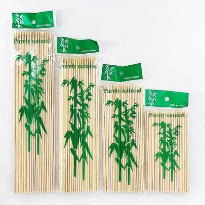 Disposable Bamboo Skewers, For Small Bites, Snacks, Skewered Dishes, Fruit, Lamb Kebabs, Grilling