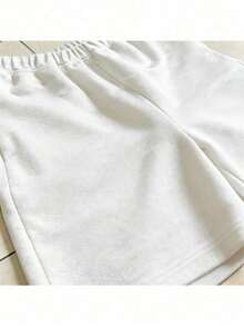 Conjunto para hombre estilo streetwear urbano con estampado gráfico divertido y letras algodón cómodo ajuste holgado cuello redondo manga corta primavera verano uso casual set de playera y shorts - Blanco 1 - Ver 6
