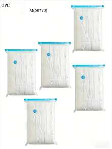 1/5/9/10 Pcs Jumbo Vacuum Storage Bags Set, Including 1 Manual Pump. These Bags Are Designed To Save Space, Provide Airtight Compression, And Protect Against Dust And Moisture - Multicolor - View 17