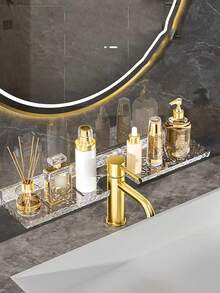 1 件浴室水龙头置物架，壁挂式盥洗台收纳架，无需钻孔 - 彩色 - 查看 3