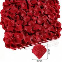 1000 PCS Artificial Red Petals, Rose Petals For Weddings, Valentine's Day, Birthdays, Romantic Atmosphere - Burgundy - View 4