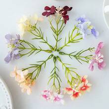 30 Stück winzige Schleierkraut Blumen, mehrfarbiger künstlicher Schleierkraut Strauß, frischer Landhaus-Stil Stoffblumen, DIY Handwerks-Dekorationsmaterial, zarte durchscheinende Blütenblätter, realistische Textur, mehrfarbig gemischt um verschiedene Kreationsbedürfnisse zu erfüllen, mit schlanken grünen Stielen kombiniert um das lebendige frische Gefühl von echtem Schleierkraut nachzuempfinden. Doppelter Blütenkopf-Design, kompakt und exquisit, ohne leichtes Ausstreuen oder Verblassen. - Verschiedenfarbig - Übersicht 5