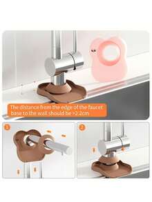 Silicone Kitchen Sink Splash Guard, Waterproof Faucet Base Cover, Anti-Water Stain Countertop Drain Mat - View 2