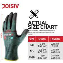 1 双 JOISIV 防割工作手套 – 3 级防割、防滑、透气耐用，适用于木工、玻璃搬运、DIY、建筑、汽车维修、仓库作业，男女皆宜 - Green - 查看 6