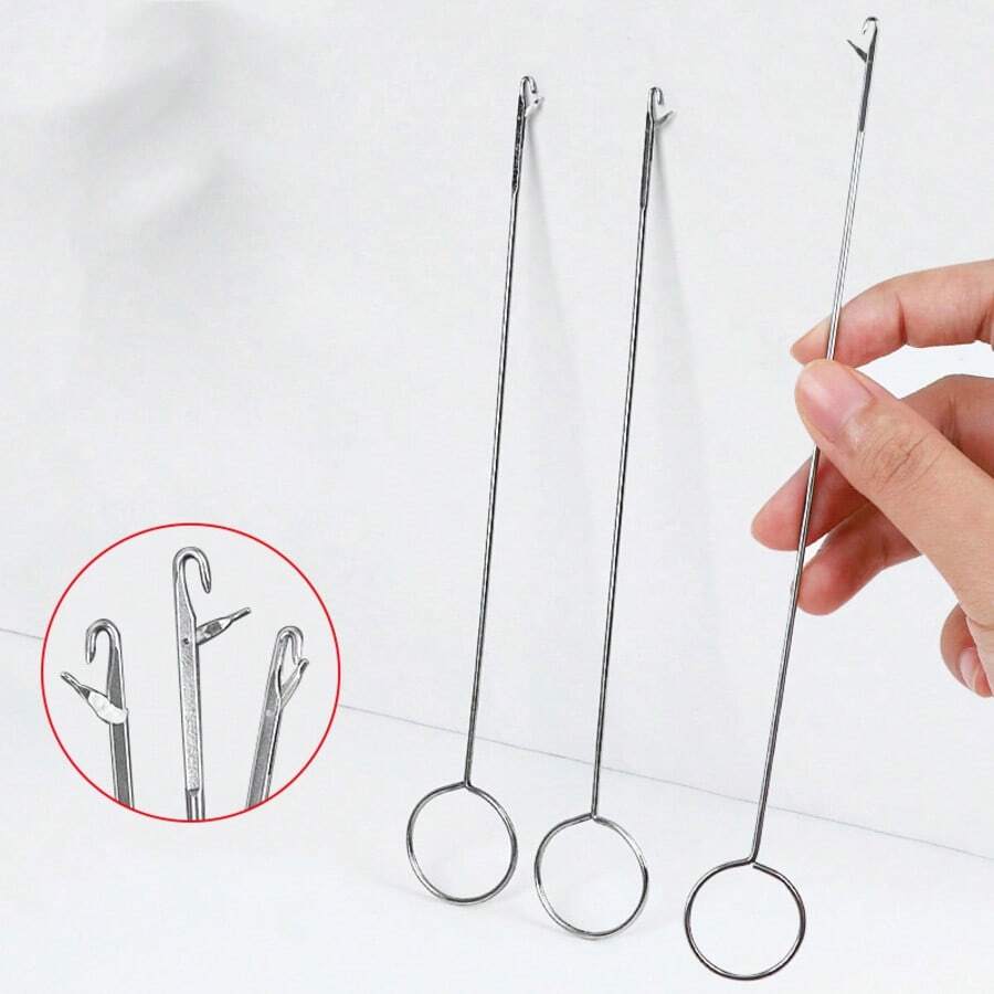 1件装不锈钢缝纫斜纹滚边器穿线器 - A - 查看 1