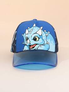 1PC Playful Cool Kids Dinosaur Baseball Cap With Cartoon Print Breathable Adjustable Brim For Park Play & Photo Shoot - 1PC - View 8