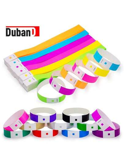 100 piezas de pulseras de papel luminosas y ajustables a prueba de agua, adecuadas para conciertos, fiestas, parques de atracciones, festivales, eventos navideños y de Halloween, estilos mixtos (sin imprimir, impresos, con forma de estrella, VIP mixtos)