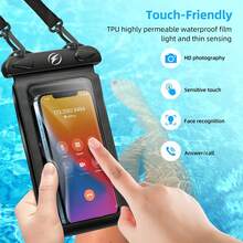 Waterproof Bag Universal Waterproof Phone Case Airbag Waterproof Phone Shell Swimming Waterproof Phone Pouch Beach Waterproof Phone Dry Bag Suitable For Smartphones, Christmas Halloween Gift, Home Room Birthday New Year Accessories, Interesting Gift For Friends, Summer Beach Waterproof Phone Bag Double Layer Phone Large Size Swimming Beach Storage Wallet Card Bag Dry Bag Suitable For Summer Vacation Diving Swimming Beach Phone Case - Double Hook Waterproof Bag - View 4