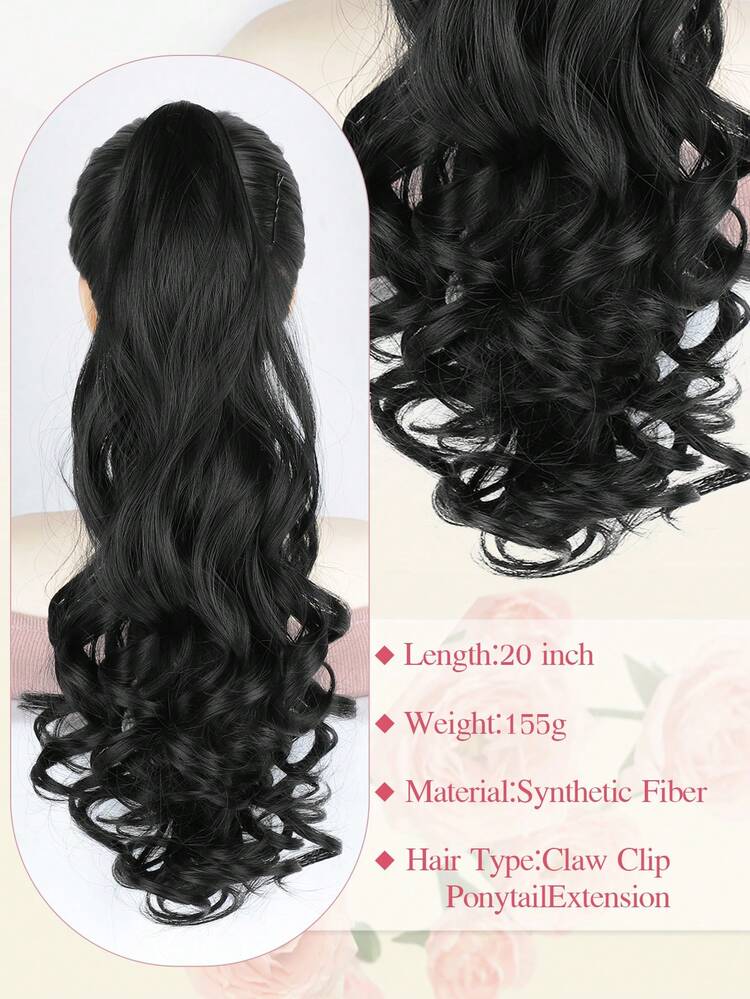 Tóc giả dài 20 inch, uốn xoăn tự nhiên, có kẹp càng cua để giữ chắc, nhiều màu sắc để lựa chọn, phù hợp để sử dụng hàng ngày. - Nhiều màu - Xem 3