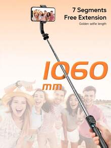 Gậy selfie mini 3 trong 1 chất liệu hợp kim, kèm đèn chiếu sáng và điều khiển từ xa không dây, kích thước bỏ túi, giá đỡ điện thoại có thể kéo dài, lý tưởng cho vlog/livestream, tương thích với iPhone và Android. Thích hợp làm quà tặng Ngày của Mẹ, Sinh nhật. - màu đen - Xem 9